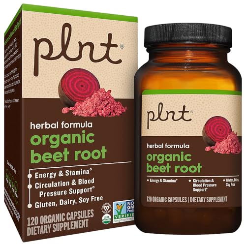 Image 1 of Default Title for the product plnt Organic Beet Root 1,000 MG (120 Capsules)