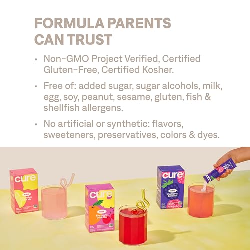 Image 4 of Cure Hydration Kids Electrolyte Drink Powder Fruit Punch 14 Packets