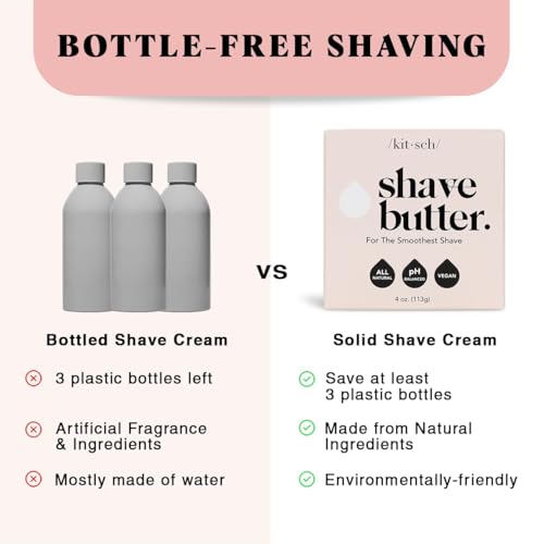 Image 6 of Kitsch Shaving Soap Bar – Shave Butter for Women & Men, 4 oz