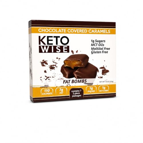 Image 1 of Default Title for the product Keto Wise Fat Bombs Chocolate Covered Caramels, Pack of 7