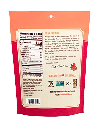 Image 2 of Bob's Red Mill Pan-Baked Granola Cranberry Almond, 11 Ounce (Pack of 2)
