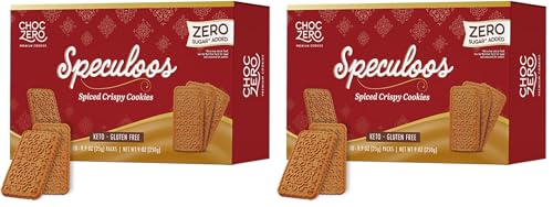 Image 2 of 9 Ounce (Pack of 2) for the product ChocZero Sugar Free Speculoos Cookies, Gluten Free