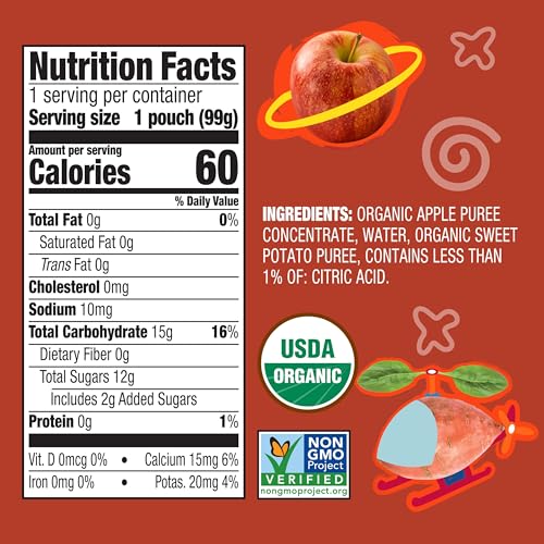 Image 2 of Earth's Best Organic Baby Food Pouches 3.5 Ounce Resealable Pouch