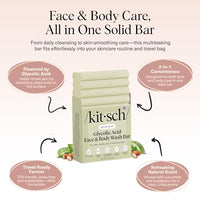 Thumbnail for Image 4 of Kitsch Glycolic Acid Face Wash & Body Wash Bar with Shea Butter - 4 oz