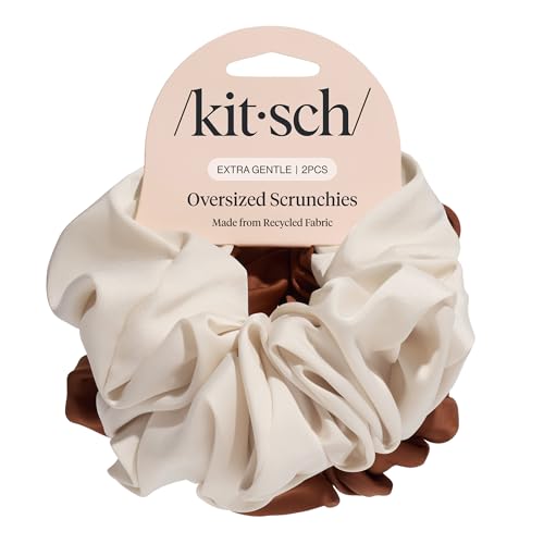Image 21 of Camel & Cream for the product Kitsch Satin Scrunchies for Women
