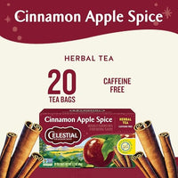 Thumbnail for Image 2 of Celestial Seasonings Cinnamon Apple Spice Herbal Tea, Caffeine Free, 20 Tea Bags Box (Pack of 6)