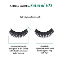 Thumbnail for Image 4 of Ardell Natural 103 False Eyelashes Full Strip Lashes Black, 4 Pack