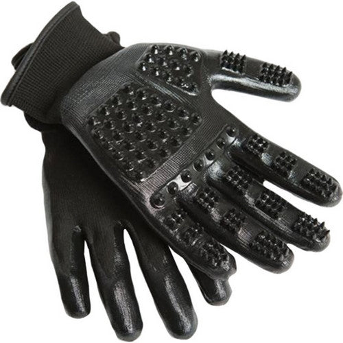 Hands On Grooming & Bathing Gloves 1 Each /  Small,Black by Hands On
