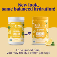 Thumbnail for Image 5 of Ultima Replenisher Electrolyte Powder Drink Mix Bundle ? Sugar Free ? Lemonade, 90 Serving Canister and 20 Stickpacks ? 6 Electrolytes and Minerals ? Keto Friendly, Vegan, Non-GMO