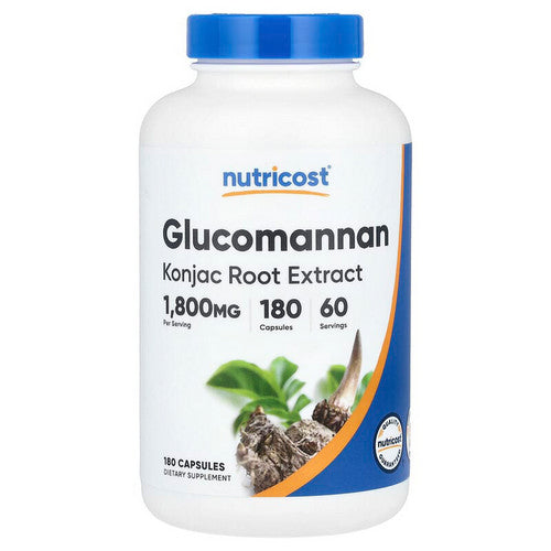 Nutricost Glucomannan Capsules 600 Mg 180 Count