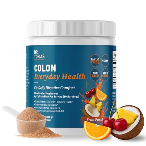 Image 2 of Fruit Punch / 10.2 Ounce (Pack of 1) for the product Dr. Tobias Colon Everyday Health Psyllium Fiber Supplement