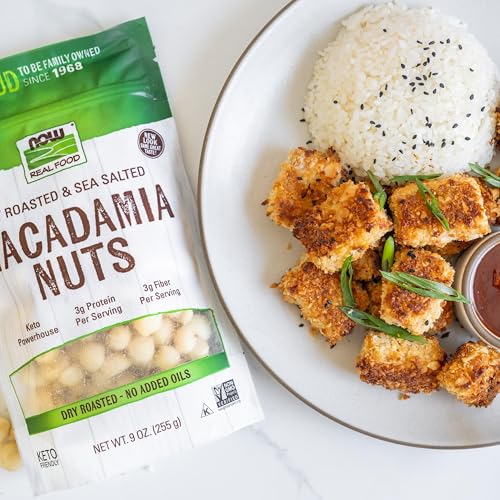 Image 8 of NOW Foods Macadamia Nuts Dry Roasted with Sea Salt 9-Ounce