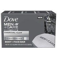 Thumbnail for Image 1 of Default Title for the product Dove Men+Care Elements Body and Face Bar Charcoal + Clay 4 oz, 4 Bar