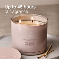 Thumbnail for Image 4 of Bath & Body Works 3-Wick Candle, Snowflakes & Cashmere Scent