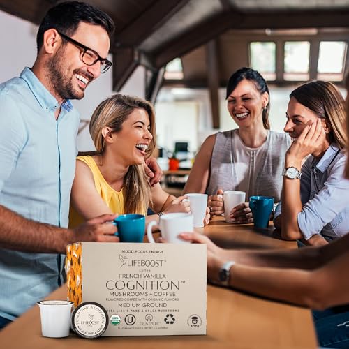 Image 5 of LIFEBOOST French Vanilla Cognition Mushroom Coffee Pods - 10 Count (Pack of 3)