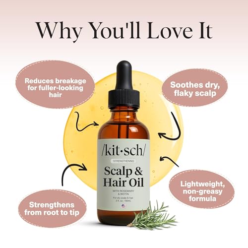 Image 5 of Kitsch Rosemary Oil for Hair Growth -With Castor Oil, Biotin & Jojoba- 60mL