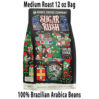 Thumbnail for Image 3 of Bones Coffee Company Sugar Rush Sugar Cookies Flavored Coffee Medium Roast Low Acid Arabica Beans Ground 12 Oz