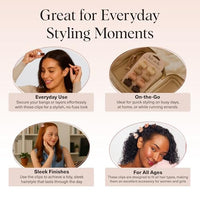 Thumbnail for Image 7 of Kitsch Small Hair Clips for Women - Cute Hair Accessories - Rosewood, 8pcs