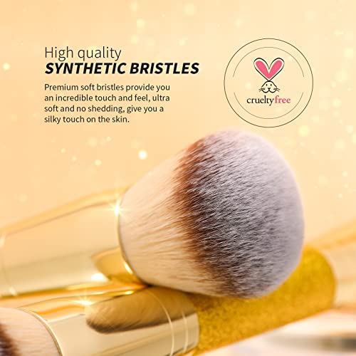Image 3 of DUcare Powder Brush Concealer Foundation Makeup Brushes Double Ended