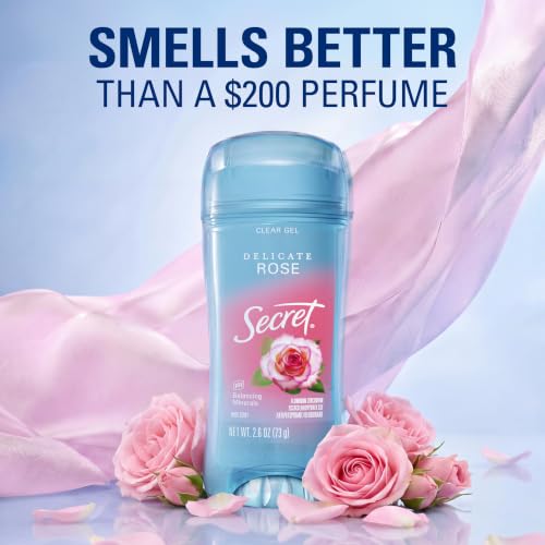Image 5 of Secret Antiperspirant Deodorant for Women, Delicate Rose Scent, 2.6 oz