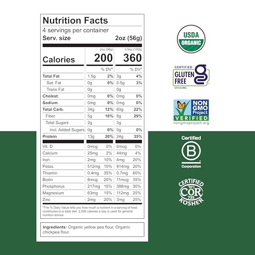 Image 2 of Chickapea Chickpea Pasta High Protein Organic Spirals 8 oz Pack of 6