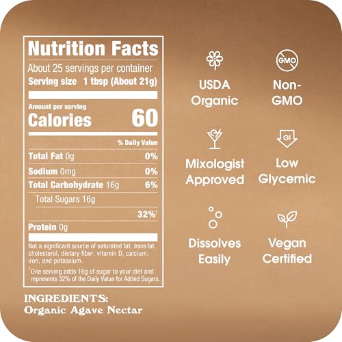 Image 2 of IN THE RAW Organic Agave Nectar 18.5 oz