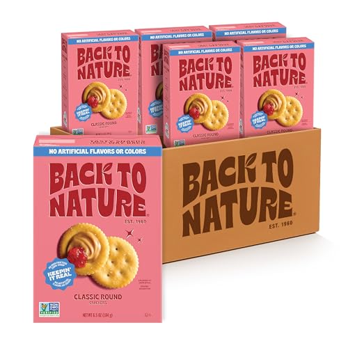 Image 1 of Default Title for the product Back to Nature Classic Round Crackers, Non GMO Plant Based Snack, 6pk