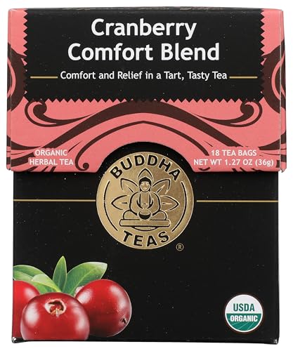 Image 1 of Default Title for the product Buddha Teas Organic Cranberry Comfort Blend Herbal Tea, Caffeine Free