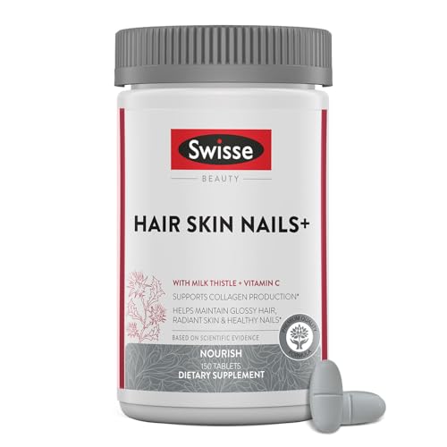 Image 1 of Default Title for the product Swisse Biotin Hair Skin and Nails Vitamins for Women & Men | 5 Months Supply | 150 Tablets