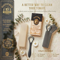 Thumbnail for Image 3 of MasterMedi Black Tongue Scraper with Cases (Spoon Shape, 2 Pack)