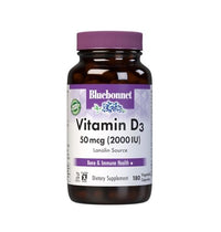 Thumbnail for Image 1 of Default Title for the product BlueBonnet Vitamin D3 2000 IU Vegetable Capsule 180 Count