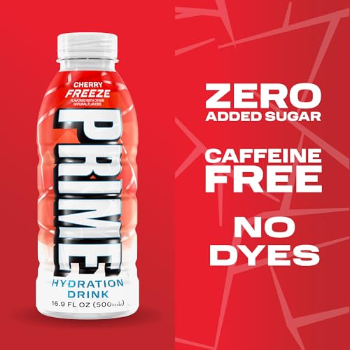 Image 5 of PRIME Hydration CHERRY FREEZE, Sports Drinks with Coconut Water, Electrolyte Enhanced to Replenish Fluids, Zero Added Sugar, B Vitamins, Antioxidants, Made with Natural Flavors, 16.9 Fl Oz 12 Pack