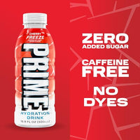 Thumbnail for Image 5 of PRIME Hydration CHERRY FREEZE, Sports Drinks with Coconut Water, Electrolyte Enhanced to Replenish Fluids, Zero Added Sugar, B Vitamins, Antioxidants, Made with Natural Flavors, 16.9 Fl Oz 12 Pack