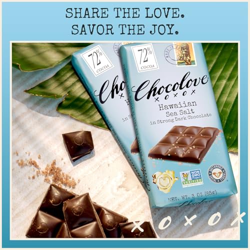 Image 4 of Chocolove Hawaiian Sea Salt Dark Chocolate Bars 3.2 oz Bar (12 Pack)