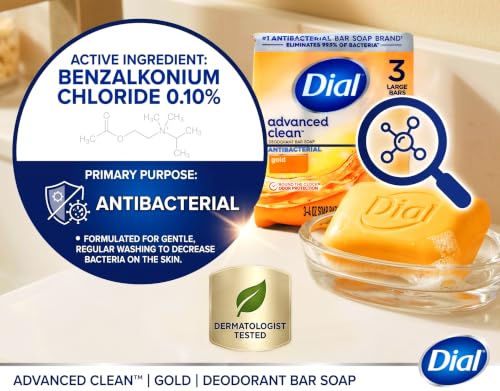 Image 5 of Dial Gold Dial Antibacterial Soap Bars 4 oz. 3 Pack