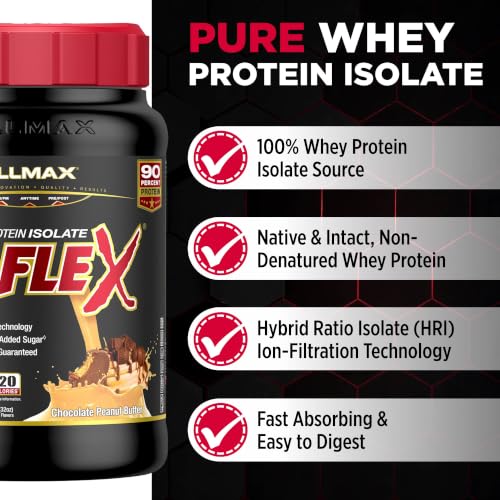 Image 2 of ALLMAX ISOFLEX Whey Protein Isolate, Chocolate Peanut Butter, 2 lb