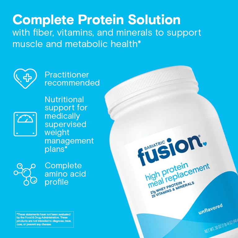 Image 2 of Bariatric Fusion High Protein Meal Replacement, Unflavored, 30 oz