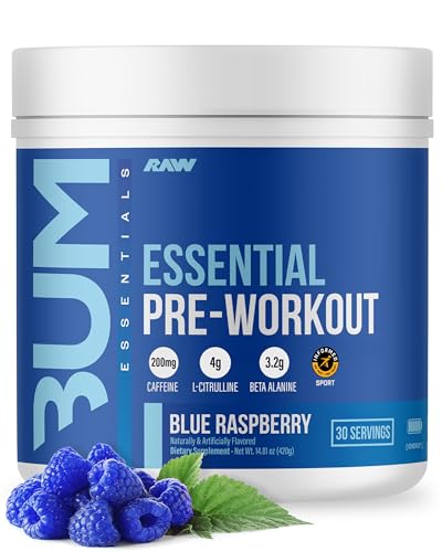 Image 2 of Blue Raspberry for the product RAW Essential Pre-Workout Powder