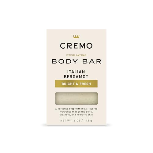 Image 1 of Default Title for the product Cremo Exfoliating Body Bar Soap for Men, Italian Bergamot Scent, 5 Oz