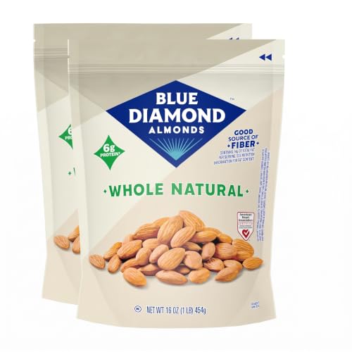 Image 1 of Default Title for the product Blue Diamond Almonds Raw Whole Natural 16 Ounce Pack of 2