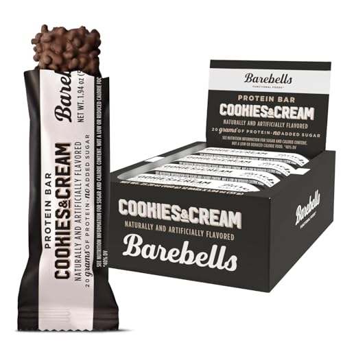 Image 1 of Default Title for the product BAREBELLS Protein Bars Cookies & Cream - 12 Count, 20g High Protein Treats