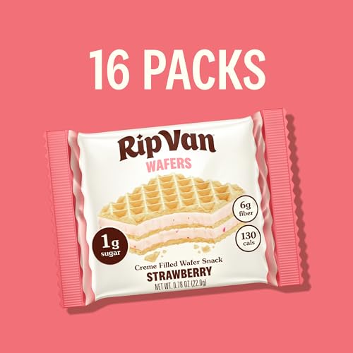 Image 7 of RIP VAN Strawberry Wafer Cookies, 1g Sugar, 16 Count