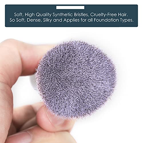 Image 5 of KINGMAS Angled Top Foundation Brush, Premium Kabuki Makeup Brush