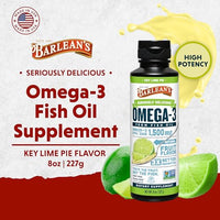 Thumbnail for Image 2 of Barlean's Key Lime Pie Omega-3 Fish Oil Liquid, 8oz
