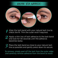 Thumbnail for Image 5 of Ardell False Eyelashes 106 - Black, Lightweight Strip Lashes Natural Volume & Length for Everyday Wear, 4 Pack
