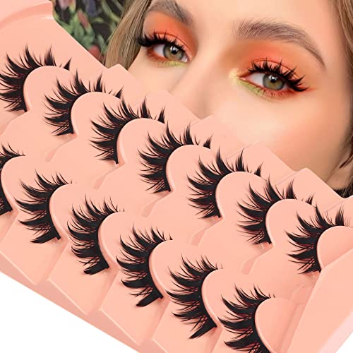 Image 4 of Winifred False Eyelashes - Anime Wispy Cat Eye Natural Spiky Thick Manga Lashes for Cosplay