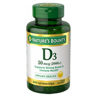Thumbnail for Nature's Bounty Vitamin D3 2000 IU 240 Softgels