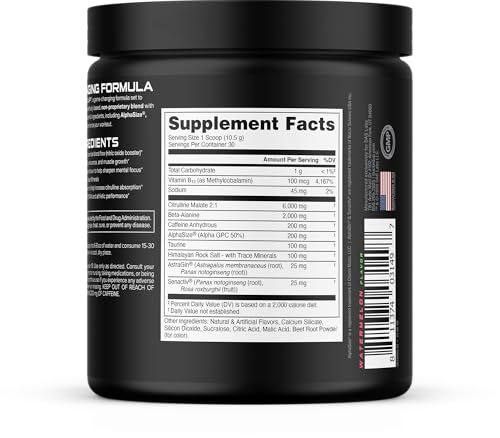 Image 7 of Bucked Up Pre Workout 6 Grams Citrulline, 2 Grams Beta Alanine, and 3 Other Registered trademarked Ingredients (Watermelon)