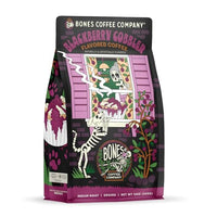 Thumbnail for Image 1 of Default Title for the product Bones Coffee Company Blackberry Cobbler Flavored Coffee Beans, Medium Roast Ground Coffee Low Acid (12 oz)