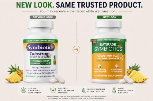 Image 2 of Symbiotics Naturade Colostrum Chewable Tablets 120 Count